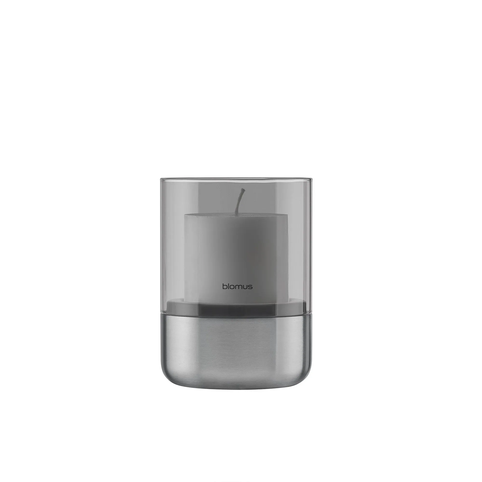 blomus CALMA Windlicht, edelstahl matt, zeitloses Design, Glas/Edelstahl Kombination 2