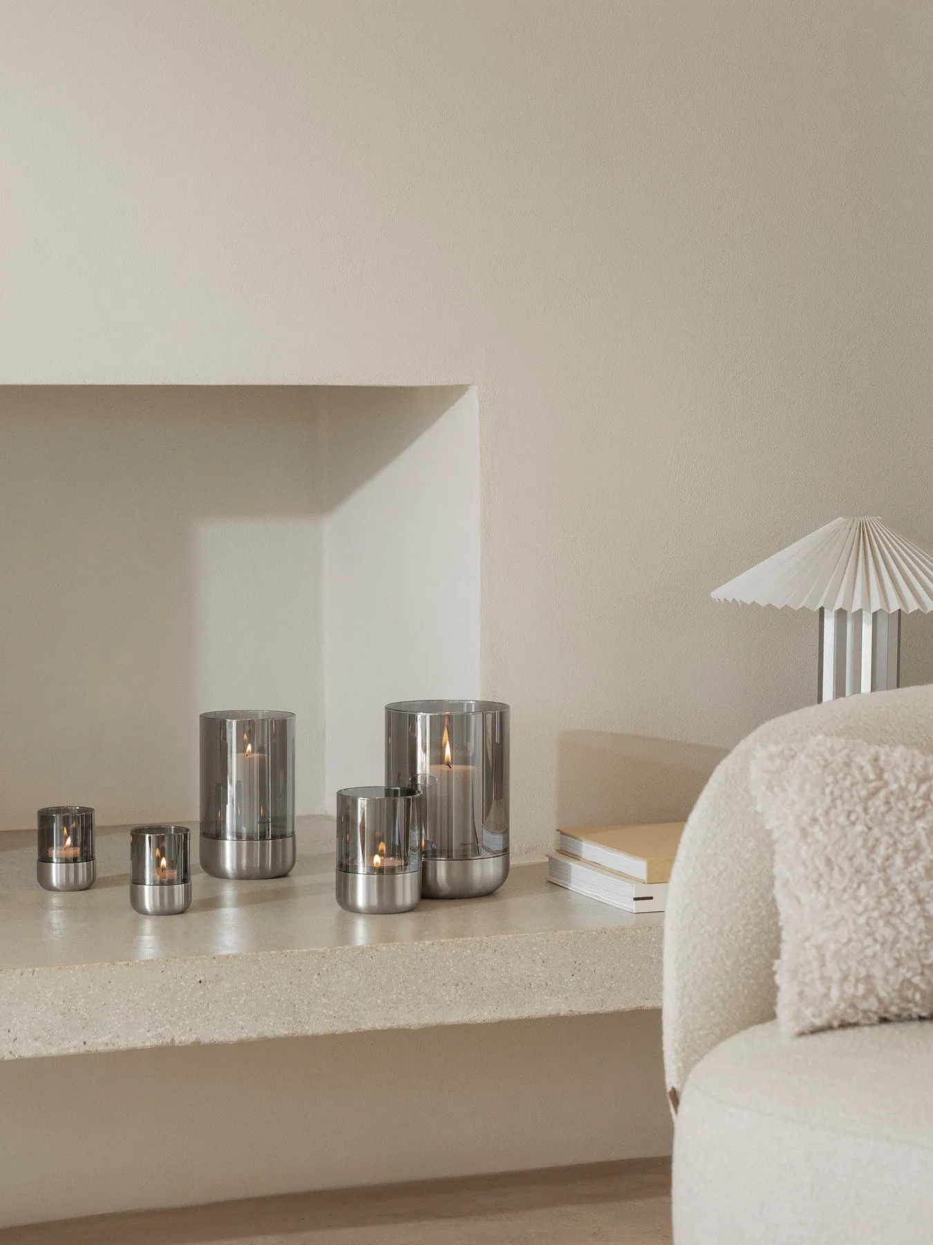 blomus CALMA Windlicht, edelstahl matt, zeitloses Design, Glas/Edelstahl Kombination 4