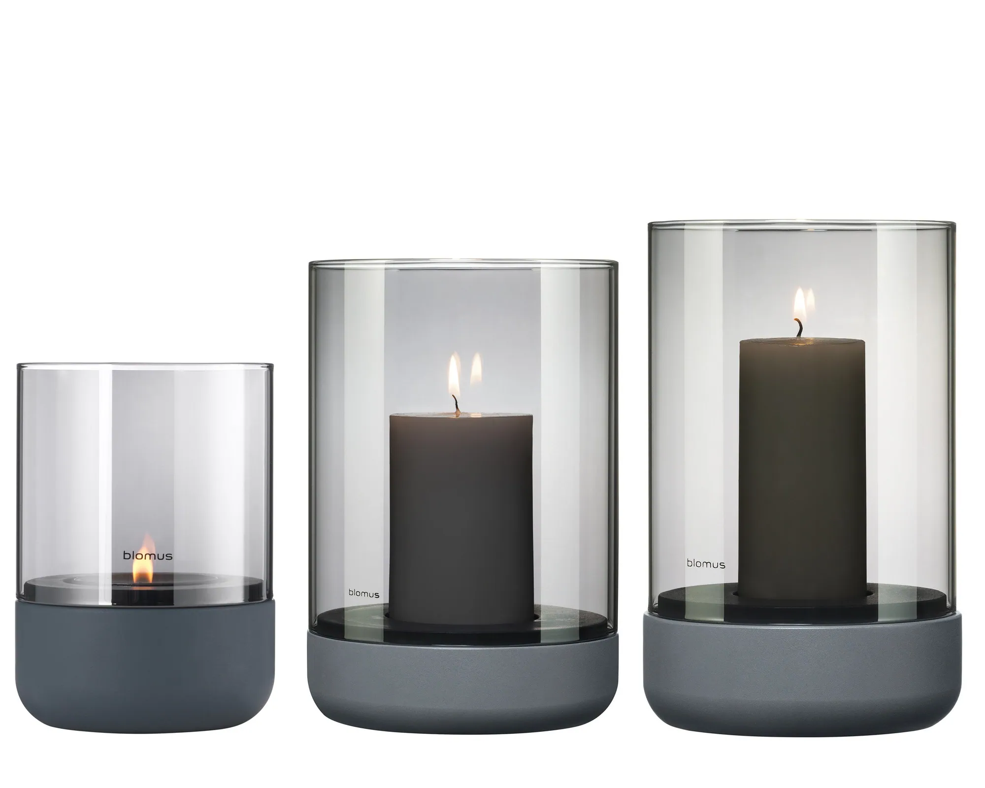 blomus CALMA Windlicht, elegantes Design, beruhigende Atmosphäre, Set mit 3 Größen