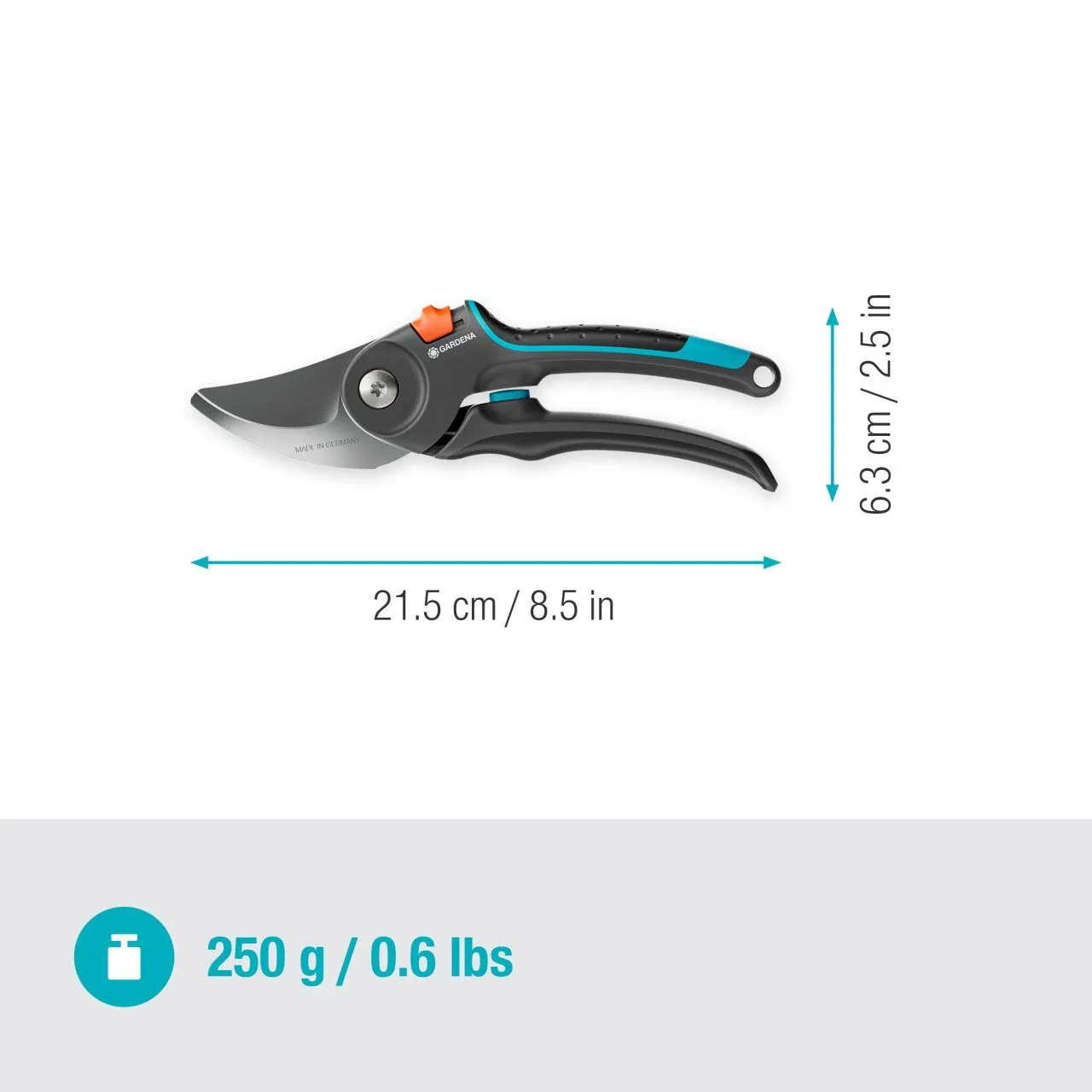 Gardena PremiumCut Pro Gartenschere, Bypass-Schnitt, ergonomischer Griff 2