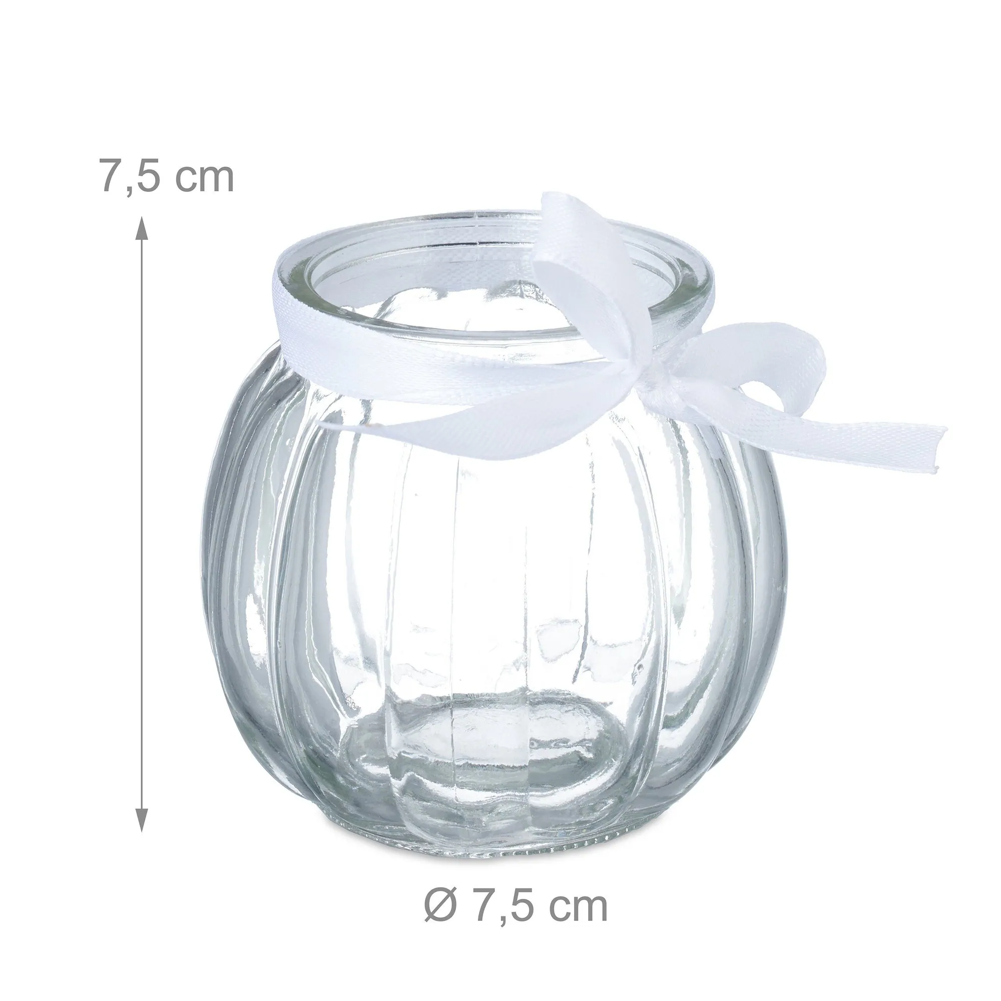 Relaxdays Windlicht Set, 12 transparente Teelichthalter, stilvolles Design 4