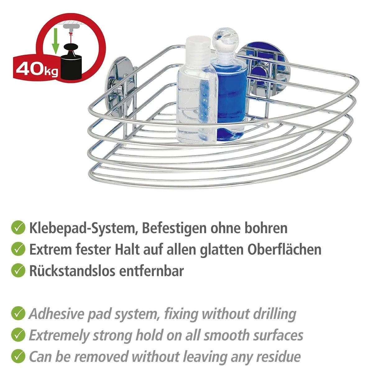 WENKO Eckregal Eckablage, dekorativ, einfach zu befestigen, stabil 5