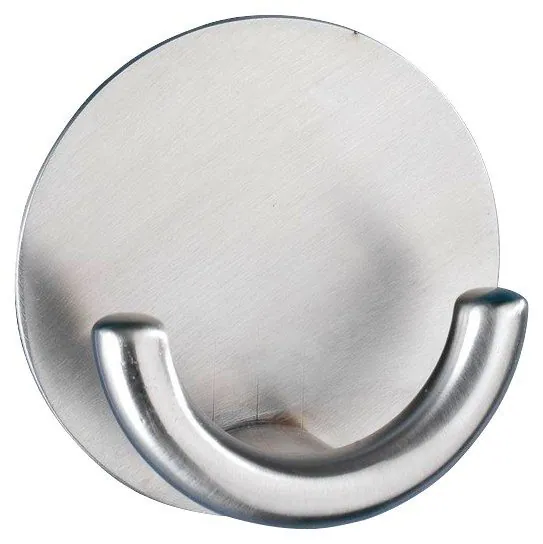 WENKO Wandhaken Rondo, Set mit 4 Stück, rostfreier Edelstahl, selbstklebend 2