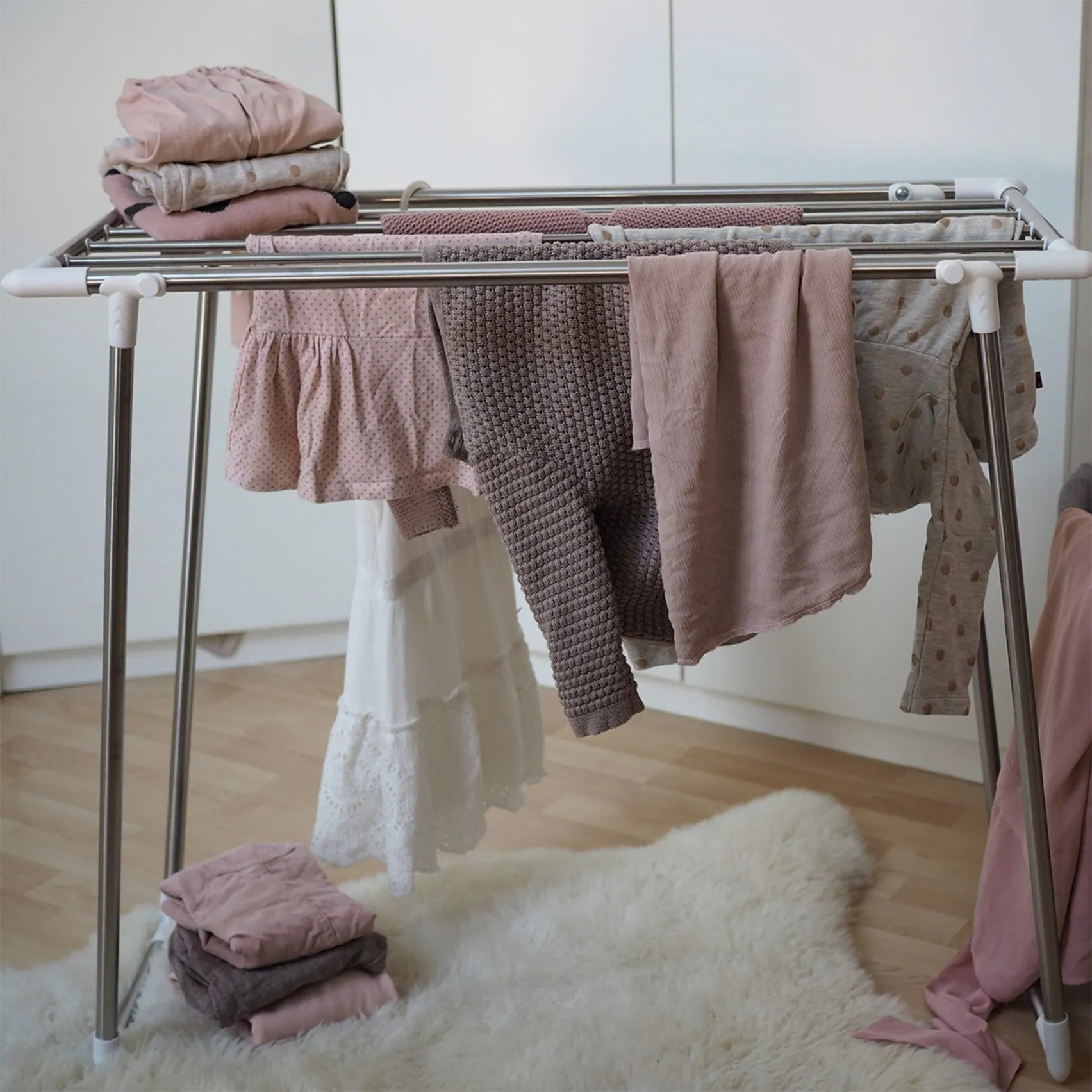 WENKO Profi Single Wäschetrockner, 5,50 m Trockenlänge, platzsparend für Balkon & Badewanne 4