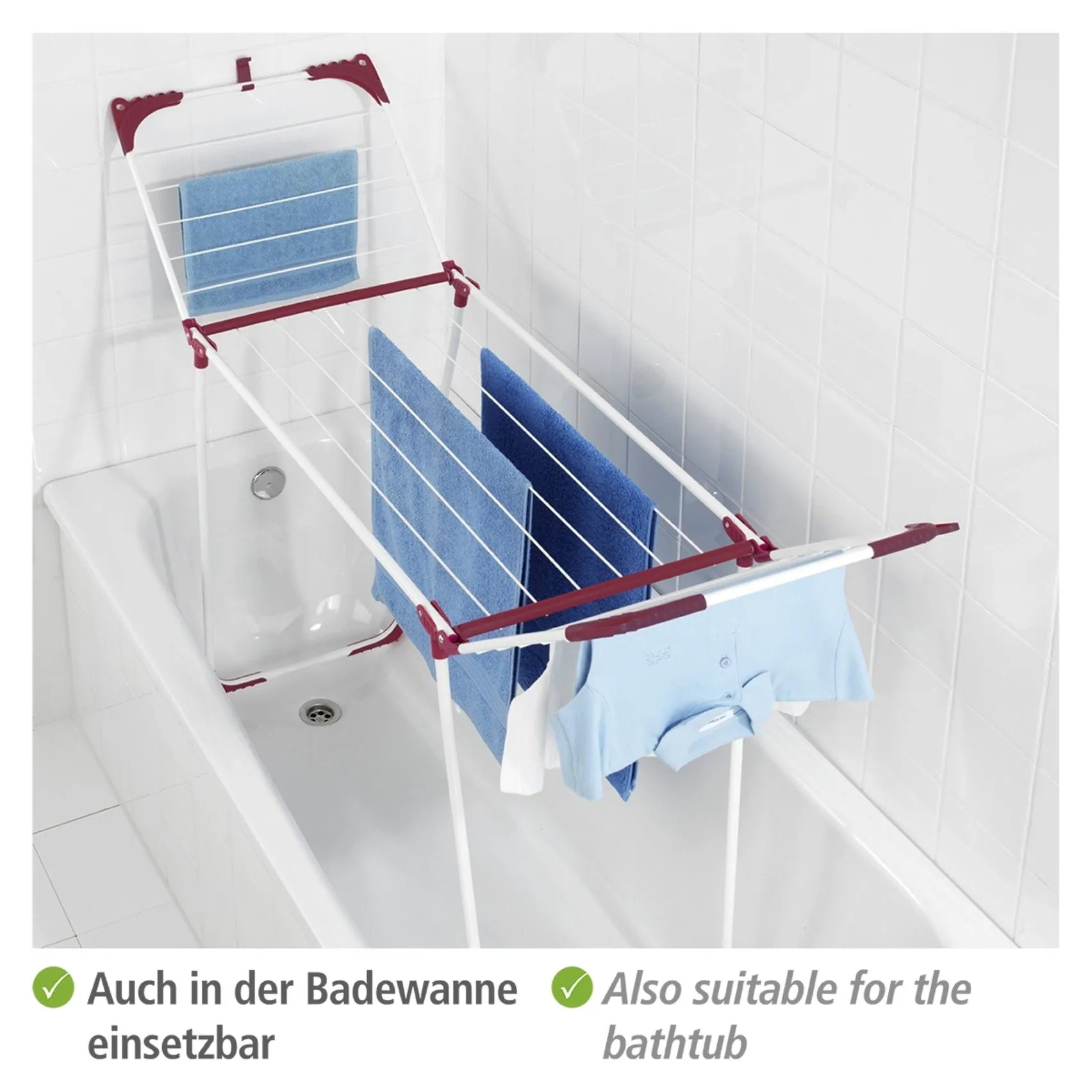 WENKO Wäscheständer Summer Dry, 13 m Trockenlänge, platzsparend und stabil 3