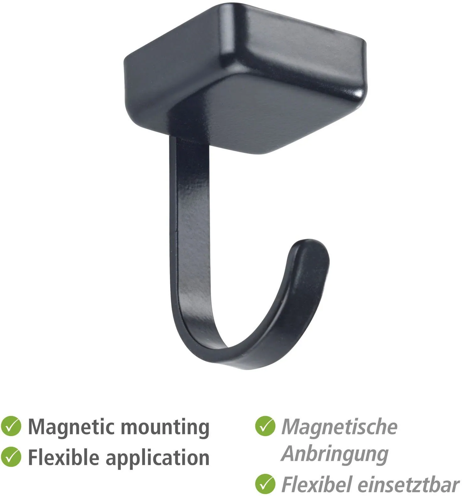 WENKO Jet Wandhaken, 6er Set, magnetisch, ohne Bohren, modernes Design 3
