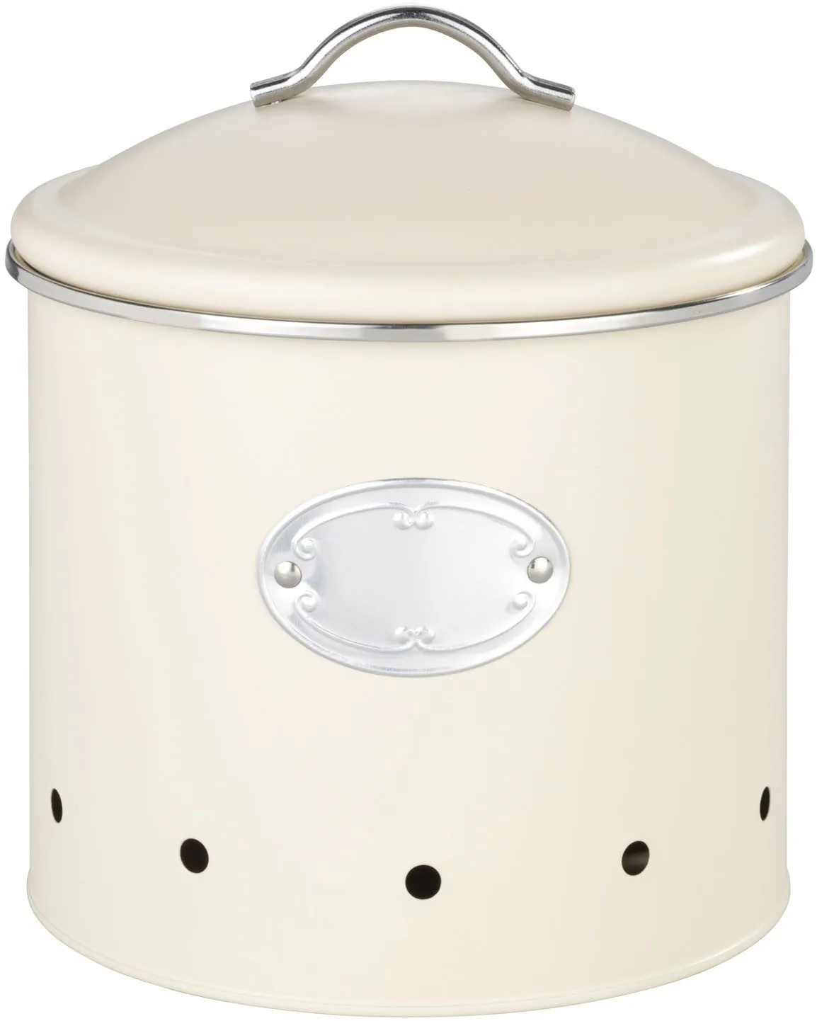 WENKO Vorratsdose Nero, Metall & Silikon, 4 L, stilvolles Retro-Design