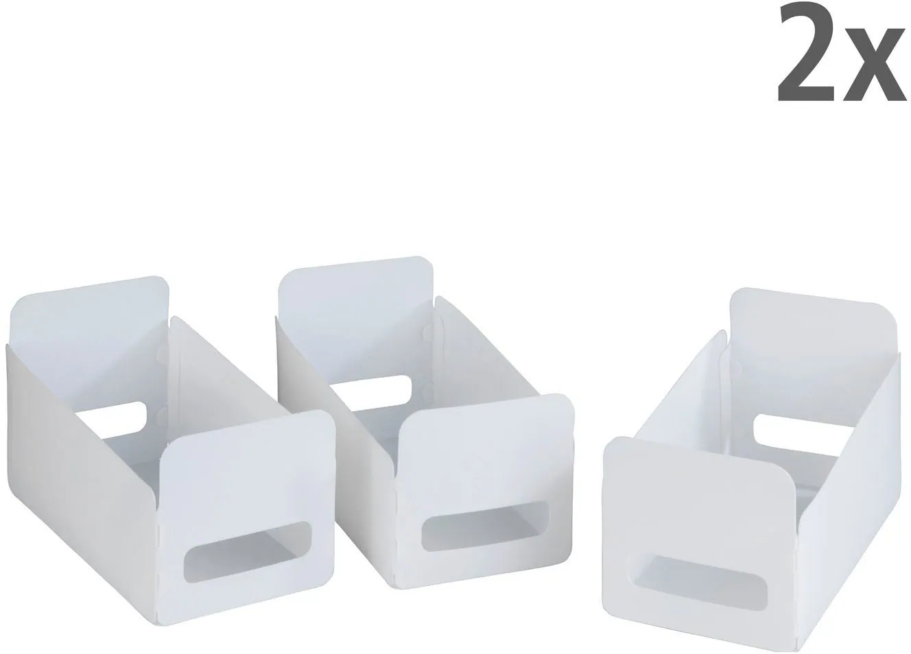 WENKO Organizer Universal Set, faltbare Aufbewahrungsboxen für Küche und Haushalt — Platzsparend, vielseitig, aus Kunststoff