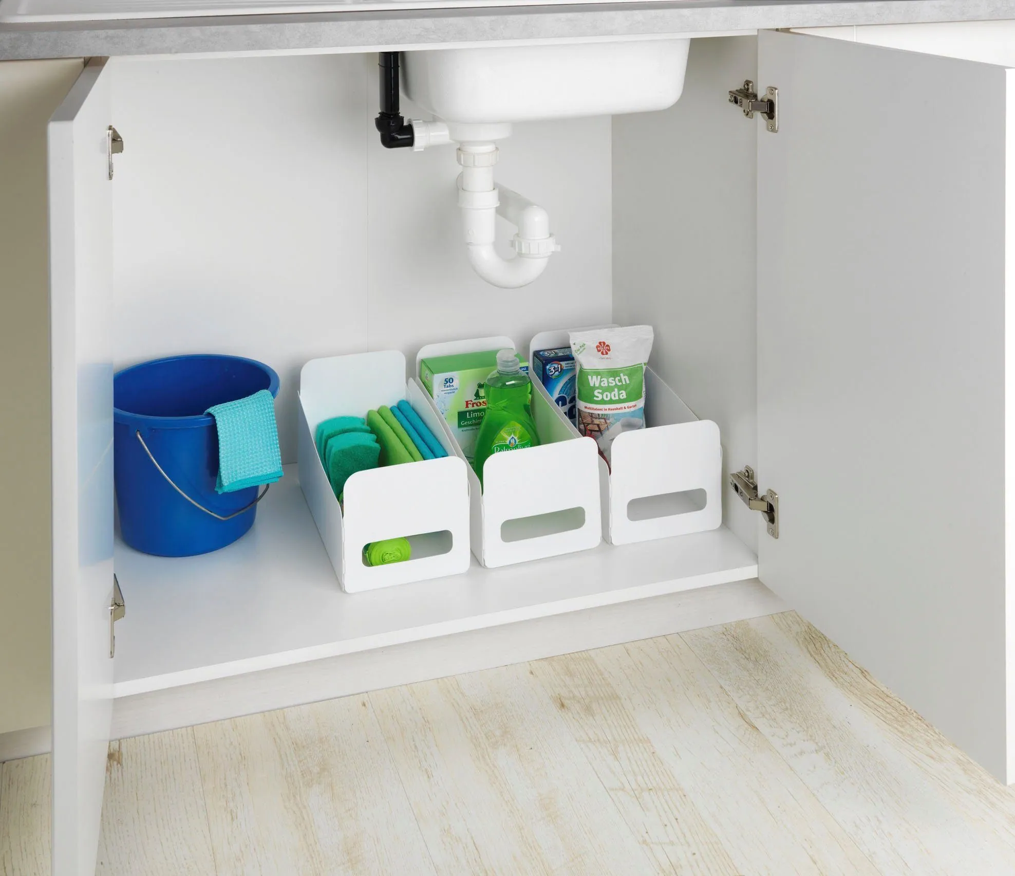 WENKO Organizer Universal Set, faltbare Aufbewahrungsboxen für Küche und Haushalt — Platzsparend, vielseitig, aus Kunststoff 2