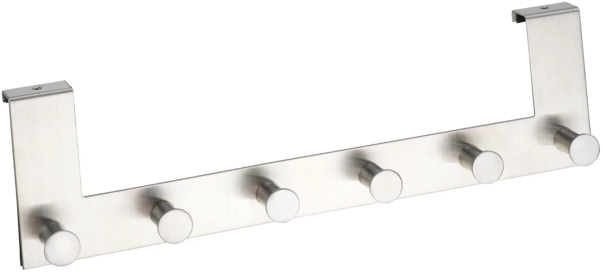 WENKO Celano Türhaken, 6 Haken, rostfreier Edelstahl, für jedes Zimmer