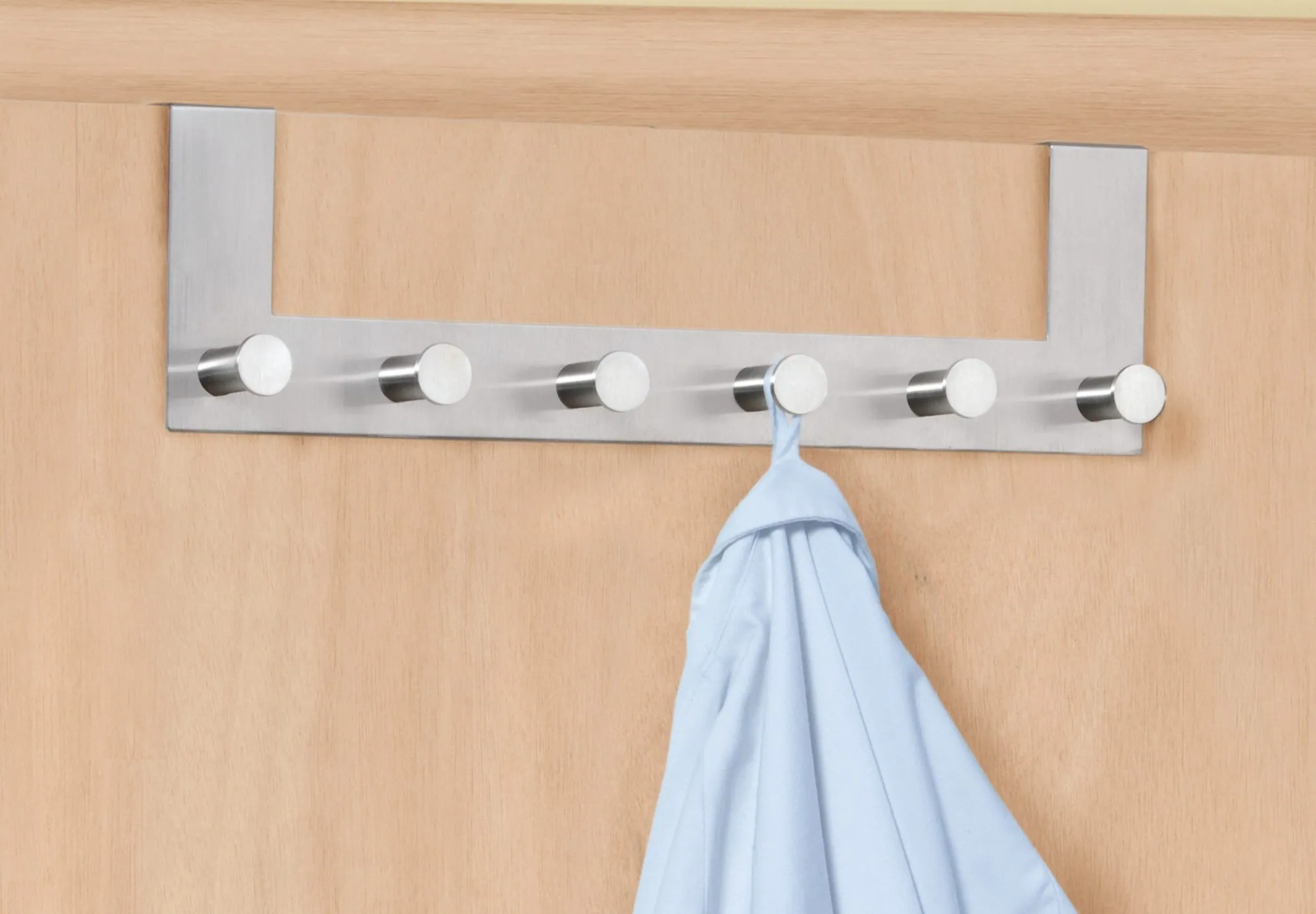 WENKO Celano Türhaken, 6 Haken, rostfreier Edelstahl, für jedes Zimmer 4