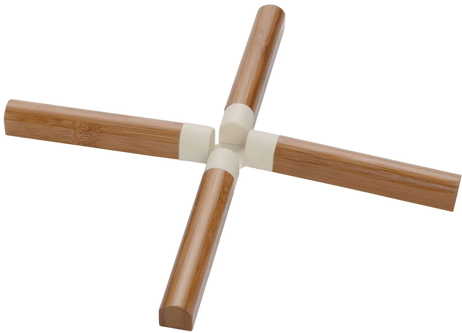 WENKO Miley Topfuntersetzer, 4-teilig, aus Bambus mit Silikonverbindungen, einklappbar 5