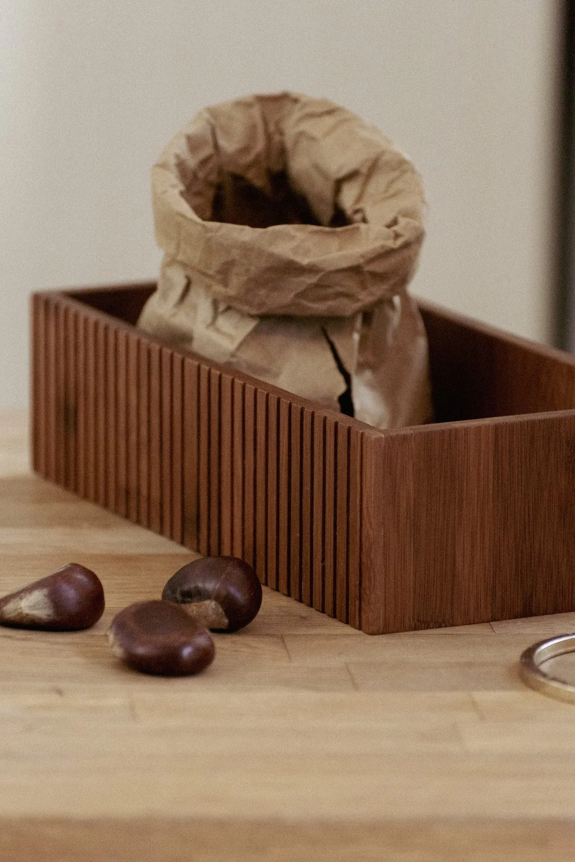 WENKO Mera Aufbewahrungsbox Set, rustikaler Bambus-Organizer für die Küche 5