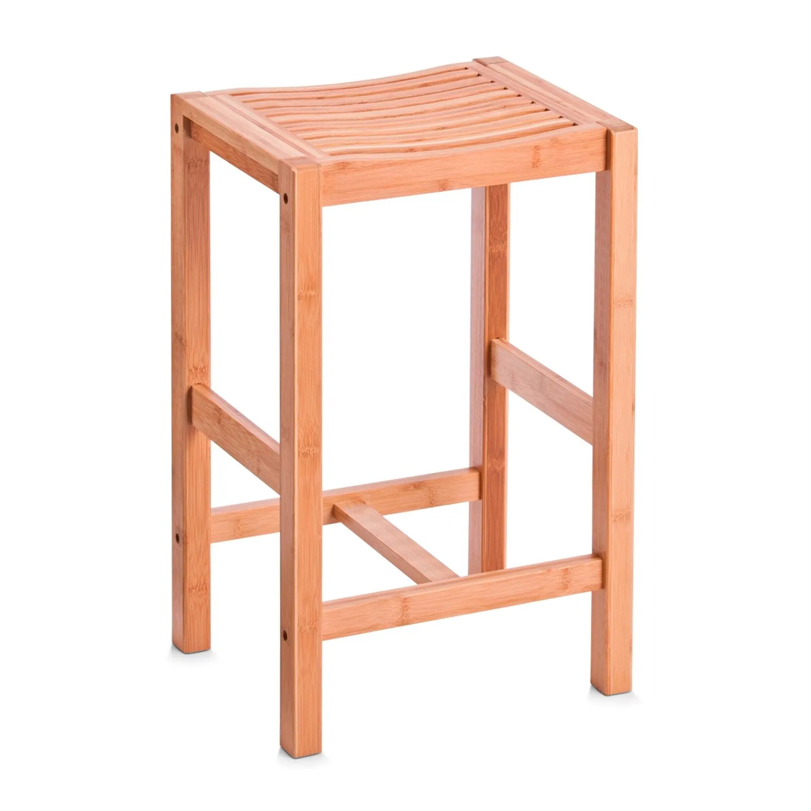 Zeller Present Hocker aus Bambus, zeitloses Design, belastbar bis 80 kg