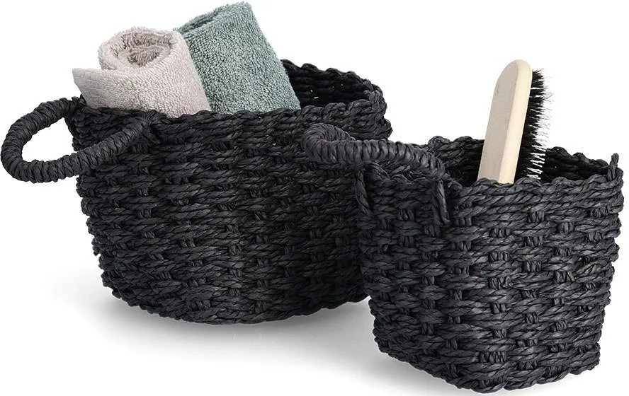 Zeller Present Aufbewahrungskorb Set, mit praktischen Hängefunktionen und natürlichem Design